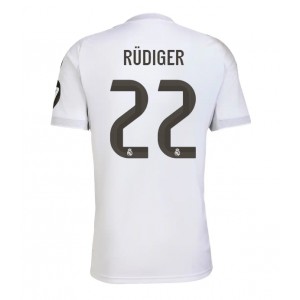 Fotbalové Dres Real Madrid Antonio Rudiger #22 Domácí Oblečení 2025-26 Krátký Rukáv